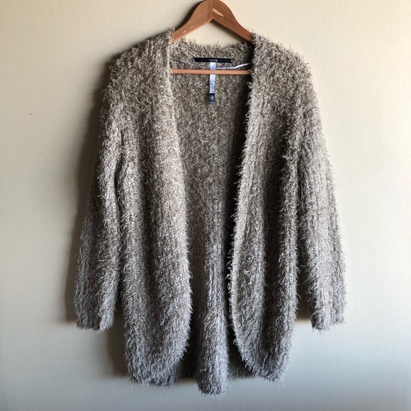 Kensie Sweaters - Kensie tan fuzzy cardigan